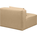  Manufacturer Color_Tan -- Cube Tan Vegan Leather Upholstered Modular Armless Chair IMAGE 5