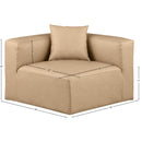  Manufacturer Color_Tan -- Cube Tan Vegan Leather Upholstered Modular Corner Chair IMAGE 10