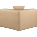  Manufacturer Color_Tan -- Cube Tan Vegan Leather Upholstered Modular Corner Chair IMAGE 3