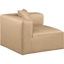  Manufacturer Color_Tan -- Cube Tan Vegan Leather Upholstered Modular Corner Chair IMAGE 6