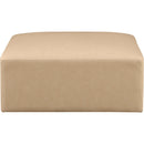  Manufacturer Color_Tan -- Cube Tan Vegan Leather Upholstered Modular Ottoman IMAGE 3