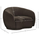  Manufacturer Color_Brown -- Hyde Brown Boucle Fabric Upholstered Chair IMAGE 13