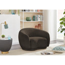  Manufacturer Color_Brown -- Hyde Brown Boucle Fabric Upholstered Chair IMAGE 2