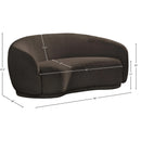  Manufacturer Color_Brown -- Hyde 64" Brown Boucle Fabric Upholstered Loveseat IMAGE 14