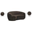  Manufacturer Color_Brown -- Hyde 64" Brown Boucle Fabric Upholstered Loveseat IMAGE 15