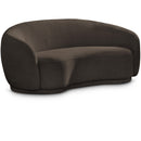  Manufacturer Color_Brown -- Hyde 64" Brown Boucle Fabric Upholstered Loveseat IMAGE 1