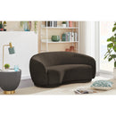  Manufacturer Color_Brown -- Hyde 64" Brown Boucle Fabric Upholstered Loveseat IMAGE 2
