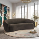  Manufacturer Color_Brown -- Hyde 89.5" Brown Boucle Fabric Upholstered Sofa IMAGE 2