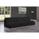  Manufacturer Color_Black -- Meridian Ease Fabric 3 pc Sectional IMAGE 2
