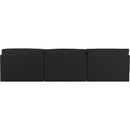 Meridian Ease Black Polyester Fabric Modular Sofa IMAGE 3