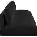 Manufacturer Color_Black -- Meridian Ease Fabric 3 pc Sectional IMAGE 5