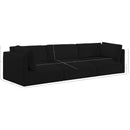  Manufacturer Color_Black -- Meridian Ease Fabric 3 pc Sectional IMAGE 8