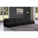  Manufacturer Color_Black -- Meridian Ease Fabric 4 pc Sectional IMAGE 2