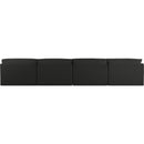 Meridian Ease Black Polyester Fabric Modular Sofa IMAGE 3