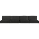  Manufacturer Color_Black -- Meridian Ease Fabric 4 pc Sectional IMAGE 4