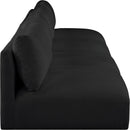 Manufacturer Color_Black -- Meridian Ease Fabric 4 pc Sectional IMAGE 5