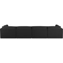  Manufacturer Color_Black -- Meridian Ease Fabric 4 pc Sectional IMAGE 3