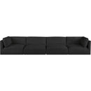  Manufacturer Color_Black -- Meridian Ease Fabric 4 pc Sectional IMAGE 4