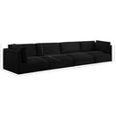  Manufacturer Color_Black -- Meridian Ease Fabric 4 pc Sectional IMAGE 8