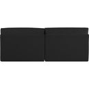 Meridian Ease Black Polyester Fabric Modular Sofa IMAGE 3