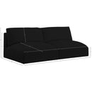  Manufacturer Color_Black -- Meridian Ease Fabric 2 pc Sectional IMAGE 7