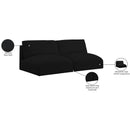  Manufacturer Color_Black -- Meridian Ease Fabric 2 pc Sectional IMAGE 8