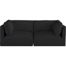  Manufacturer Color_Black -- Meridian Ease Fabric 2 pc Sectional IMAGE 4