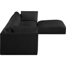  Manufacturer Color_Black -- Meridian Ease Fabric 4 pc Sectional IMAGE 10