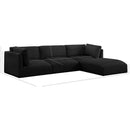  Manufacturer Color_Black -- Meridian Ease Fabric 4 pc Sectional IMAGE 13