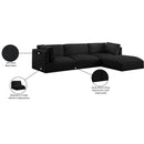  Manufacturer Color_Black -- Meridian Ease Fabric 4 pc Sectional IMAGE 14
