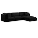  Manufacturer Color_Black -- Meridian Ease Fabric 4 pc Sectional IMAGE 1