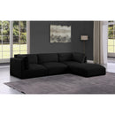  Manufacturer Color_Black -- Meridian Ease Fabric 4 pc Sectional IMAGE 3