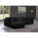  Manufacturer Color_Black -- Meridian Ease Fabric 4 pc Sectional IMAGE 4