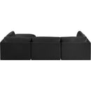  Manufacturer Color_Black -- Meridian Ease Fabric 4 pc Sectional IMAGE 5