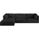  Manufacturer Color_Black -- Meridian Ease Fabric 4 pc Sectional IMAGE 7
