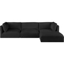  Manufacturer Color_Black -- Meridian Ease Fabric 4 pc Sectional IMAGE 8
