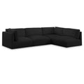  Manufacturer Color_Black -- Meridian Ease Fabric 4 pc Sectional IMAGE 1