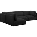  Manufacturer Color_Black -- Meridian Ease Fabric 4 pc Sectional IMAGE 2