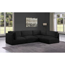  Manufacturer Color_Black -- Meridian Ease Fabric 4 pc Sectional IMAGE 3