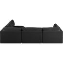  Manufacturer Color_Black -- Meridian Ease Fabric 4 pc Sectional IMAGE 5