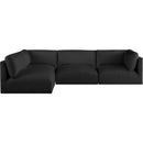  Manufacturer Color_Black -- Meridian Ease Fabric 4 pc Sectional IMAGE 7