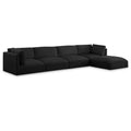  Manufacturer Color_Black -- Meridian Ease Fabric 5 pc Sectional IMAGE 1
