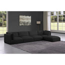  Manufacturer Color_Black -- Meridian Ease Fabric 5 pc Sectional IMAGE 3