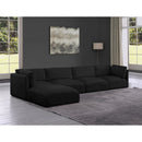  Manufacturer Color_Black -- Meridian Ease Fabric 5 pc Sectional IMAGE 4