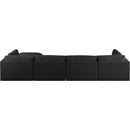 Manufacturer Color_Black -- Meridian Ease Fabric 5 pc Sectional IMAGE 5