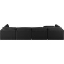  Manufacturer Color_Black -- Meridian Ease Fabric 5 pc Sectional IMAGE 6