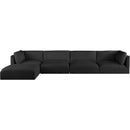  Manufacturer Color_Black -- Meridian Ease Fabric 5 pc Sectional IMAGE 7