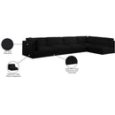  Manufacturer Color_Black -- Meridian Ease Fabric 5 pc Sectional IMAGE 15