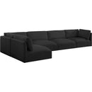  Manufacturer Color_Black -- Meridian Ease Fabric 5 pc Sectional IMAGE 2