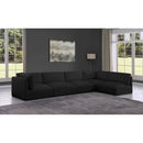  Manufacturer Color_Black -- Meridian Ease Fabric 5 pc Sectional IMAGE 3
